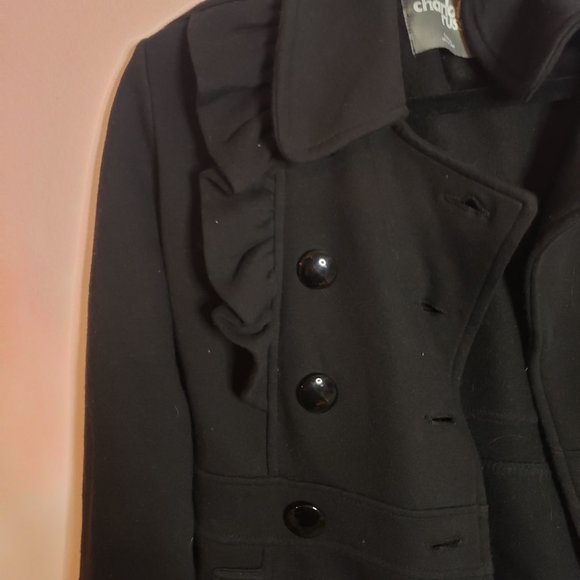 Small Black Charlotte Russe Peacoat - Picture 3 of 7